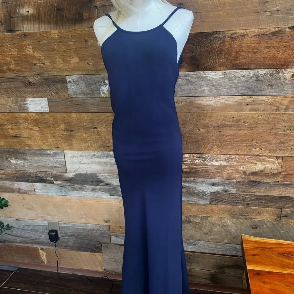 👗✨  Calvin Klein Navy Evening Gown ✨👗